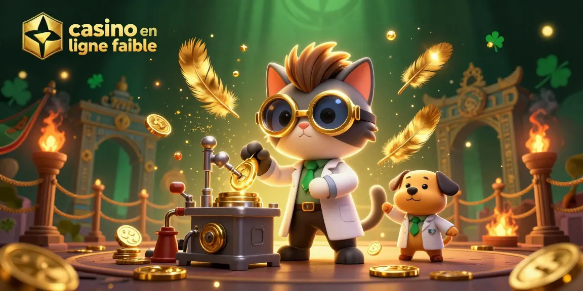 Jouer sur un casino en ligne fiable avec un chat scientifique et un chien assistant dans un décor de jeu inspirant.