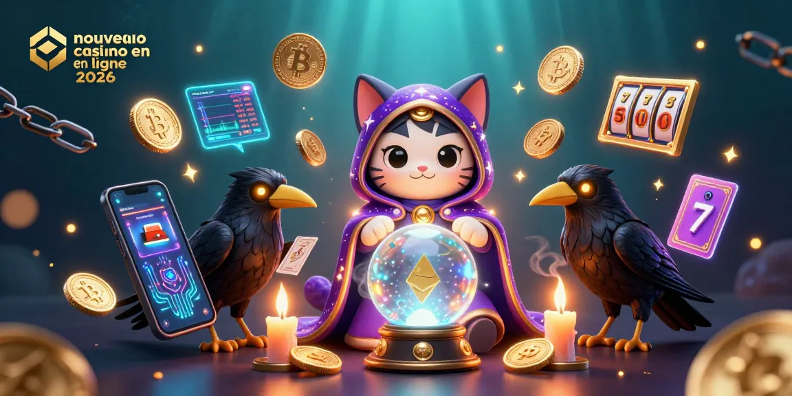 Visualisation dynamique d'un nouveau casino en ligne 2026, avec des personnages mystiques et des éléments de jeux captivants.